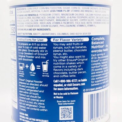 Sua Bot Ensure Original Nutrition Powder Add Water 397G Kc